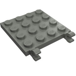 11399 - Plate, Modified 4 x 4 with 2 Open O Clips (Horizontal Grip)