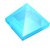 22388 - Slope 45 1 x 1 x 2/3 Quadruple Convex Pyramid