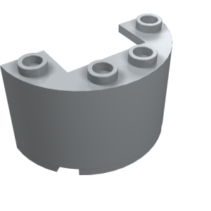 24593 - Cylinder Half 2 x 4 x 2 with 1 x 2 Cutout