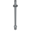 2714b - Bar   8L with Stop Rings and Pin (Technic, Figure Accessory Ski Pole) - Flat End