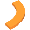 27507 - Tile, Round Corner 4 x 4 Macaroni Wide
