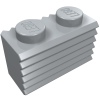 2877 - Brick, Modified 1 x 2 with Grille / Fluted Profile