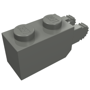 30365 - Hinge Brick 1 x 2 Locking with 2 Fingers Vertical End, 9 Teeth