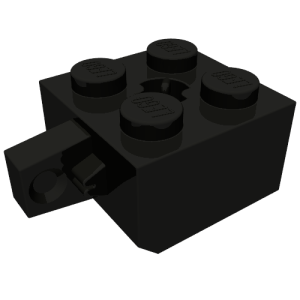 30389c - Hinge Brick 2 x 2 Locking with 1 Finger Vertical and Axle Hole (x Shape)