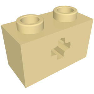 32064c - Technic, Brick 1 x 2 with Axle Hole (+ Shape) and Inside Side Supports