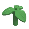 37695 - Plant Stem with 3 Leaves on Bar with Top and Bottom Pin Holes