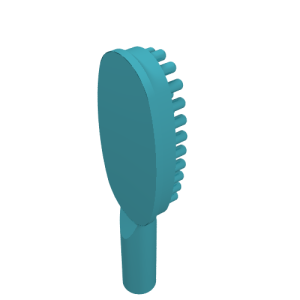 3852b - Minifigure, Utensil Hairbrush - 10mm Handle