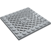 4151b - Plate, Modified 8 x 8 with Grille and Hole in Center