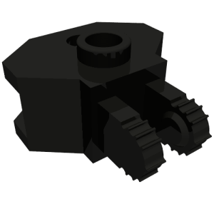 51482 - Hinge 1 x 2 Locking with 2 Fingers, 7 Teeth and Tow Ball Socket