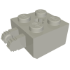 53029 - Hinge Brick 2 x 2 Locking with 2 Fingers Vertical and Cross Style Axle Hole, 7 Teeth