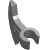 53454 - Minifigure, Weapon Axe Head with Clip