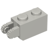 54671 - Hinge Brick 1 x 2 Locking with 2 Fingers Vertical End, 7 Teeth