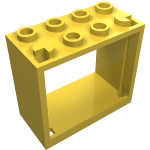 60598 - Window 2 x 4 x 3 - Hollow Studs