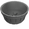 64951 - Container, Barrel Half Large with Axle Hole