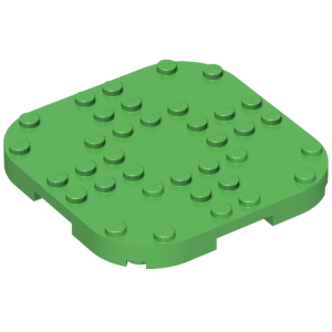 66790 - Plate, Modified 8 x 8 with Rounded Corners and 4 Feet