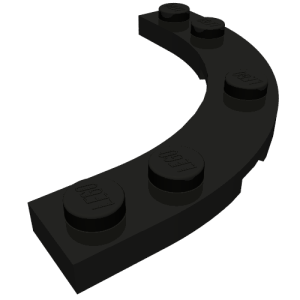 80015 - Plate, Round Corner 5 x 5 with 4 x 4 Curved Cutout