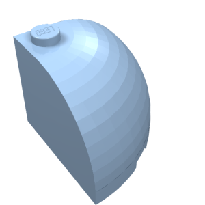 88293 - Brick, Round Corner 3 x 3 x 2 Dome Top