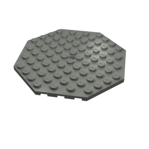 89523 - Plate, Modified 10 x 10 Octagonal with Hole