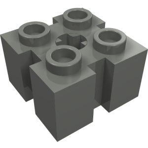 90258 - Brick, Modified 2 x 2 with Grooves and Axle Hole