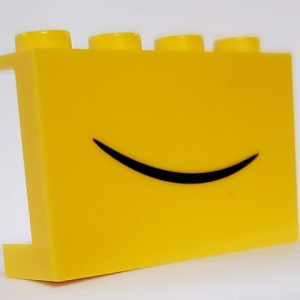 14718pb030 - Panel 1 x 4 x 2 with Side Supports - Hollow Studs with Closed Smile Pattern