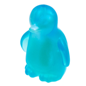 14733pb02 - Penguin, Friends with Molded Satin Trans-Light Blue Face and Stomach Pattern
