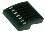 15068pb049 - Slope, Curved 2 x 2 x 2/3 with Speeder Bike Grille Pattern (Sticker) - Set 75141