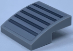 15068pb370 - Slope, Curved 2 x 2 x 2/3 with Dark Bluish Gray Lines on Light Bluish Gray Background Pattern (Sticker) - Set 75243
