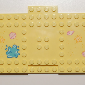 18922pb02 - Brick, Modified 8 x 16 with 1 x 4 Indentations and 1 x 4 Plate with Sea Shells, Starfish and Water Puddle Pattern