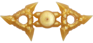 19807 - Minifigure, Weapon Throwing Star (Shuriken) with Textured Grips, 2 on Sprue