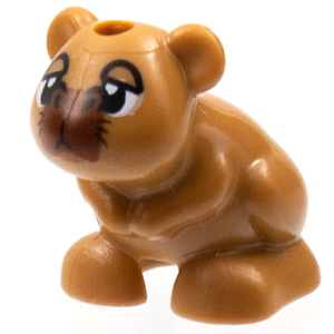 24183pb07 - Hamster / Mouse, Friends / Elves with Black Eyes, Droopy Eyelids, and Reddish Brown Muzzle Pattern (Encanto Chispi the Capybara)