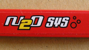 2431pb126 - Tile 1 x 4 with 'N2O SYS' and Bubbles Pattern (Sticker) - Set 8681