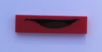2431pb163 - Tile 1 x 4 with Open Mouth with Tongue Pattern (Mack)