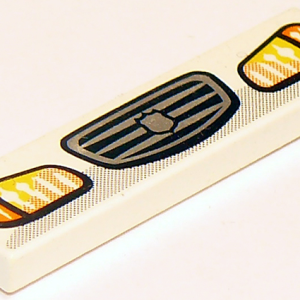 2431pb334 - Tile 1 x 4 with Headlights and Grille with Badge Pattern