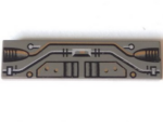 2431px2 - Tile 1 x 4 with Black, Silver, Copper Circuitry Pattern
