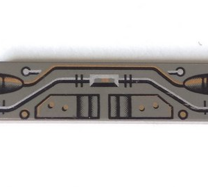 2431px2 - Tile 1 x 4 with Black, Silver, Copper Circuitry Pattern