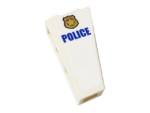 2449pb014L - Slope, Inverted 75 2 x 1 x 3 with Blue 'POLICE' and Gold Police Badge Pattern Model Left Side (Sticker) - Set 60141