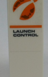 2454pb154 - Brick 1 x 2 x 5 with Orange City Mars Exploration Logo and 'LAUNCH CONTROL' Pattern (Sticker) - Set 60228