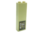 2454pb195 - Brick 1 x 2 x 5 with Notice Board, Books and Papers Pattern (Sticker) - Set 71043