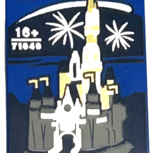 26603pb055 - Tile 2 x 3 with Disney Castle Set 71040 Box Art Pattern