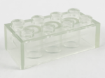 3001oldf1 - Brick 2 x 4 without Cross Supports Transparent with Frosted Horizontal Line