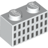 3004pb185 - Brick 1 x 2 with 24 Dark Bluish Gray Rectangles Pattern