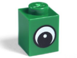 3005pb011 - Brick 1 x 1 with Eye Simple with Black and White Pattern, Circle in Pupil