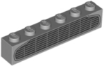 3009pb245 - Brick 1 x 6 with Black and Silver Aston Martin DB5 Grille Pattern