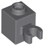 30241b - Brick, Modified 1 x 1 with Open O Clip (Vertical Grip) - Hollow Stud