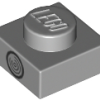 3024pb020 - Plate 1 x 1 with Black and Silver Circle (Direction Indicator Light) Pattern