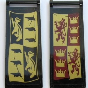 30292pb038 - Flag 7 x 3 with Bar Handle with HP Hufflepuff Banner / Gryffindor Banner Pattern (Stickers) - Set 75954