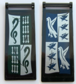 30292pb039 - Flag 7 x 3 with Bar Handle with HP Slytherin Banner / Ravenclaw Banner Pattern (Stickers) - Set 75954