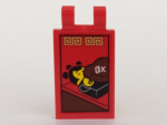 30350bpb101 - Tile, Modified 2 x 3 with 2 Clips with Female Minifigure Pattern (Sticker) - Set 70617