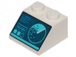 3039pb132 - Slope 45 2 x 2 with Dark Blue Sonar Screen Pattern