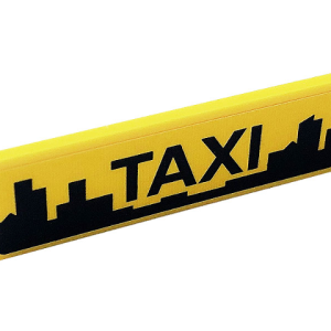 30413pb079 - Panel 1 x 4 x 1 with Black 'TAXI' and Buildings Pattern (Sticker) - Set 60233